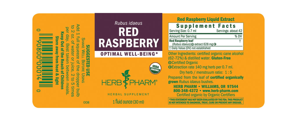 Herb Pharm® Red Raspberry - 1 oz - Christopher's Herb Shop