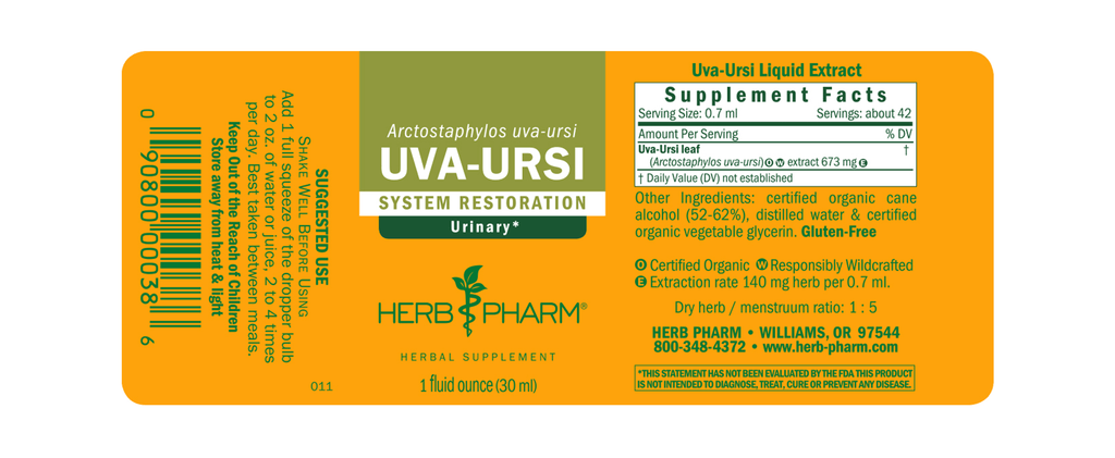 Herb Pharm® Uva-Ursi - 1 oz - Christopher's Herb Shop