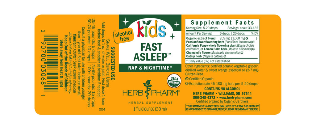 Herb Pharm® Kids Fast Asleep™ - 1 oz - Christopher's Herb Shop