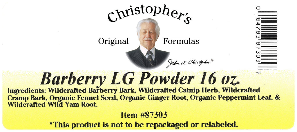 Barberry L.G. (Liver Gallbladder Formula) - Bulk 1 lb. Powder - Christopher's Herb Shop