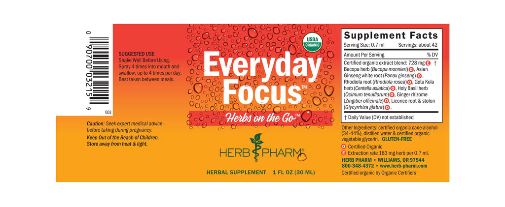 Herb Pharm® Everyday Focus™ - 1 oz - Christopher's Herb Shop