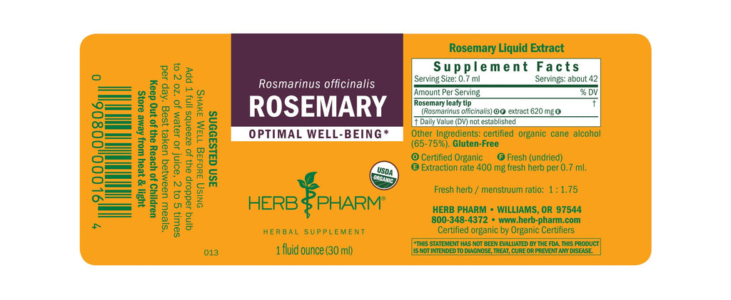 Herb Pharm® Rosemary - 1 oz - Christopher's Herb Shop
