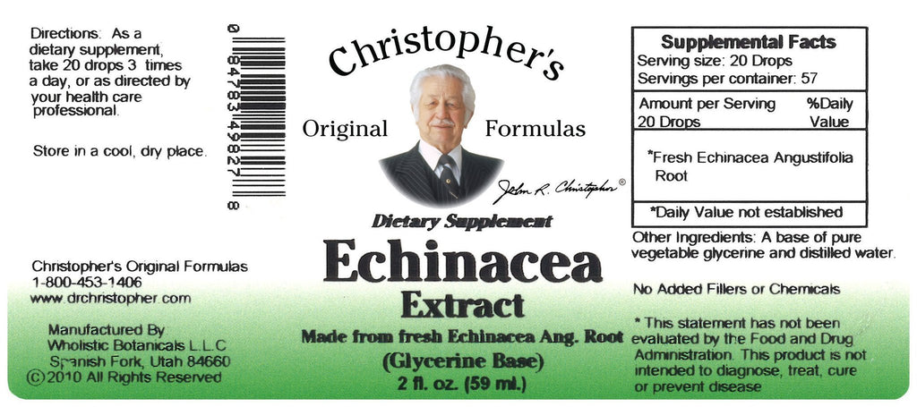 Echinacea Root - 2 oz. Glycerine Extract - Christopher's Herb Shop